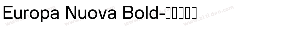 Europa Nuova Bold字体转换